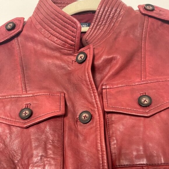 Lucky Brand Red Lamb Leather Jacket – Women’s S - Picture 2 of 8